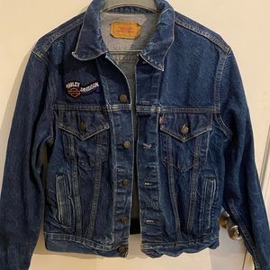 Custom Vintage Levi’s Denim Harley Davidson Jacket